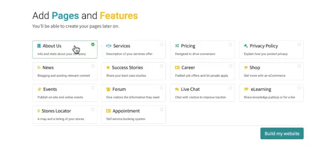 Onnet Solutions Website Builder service